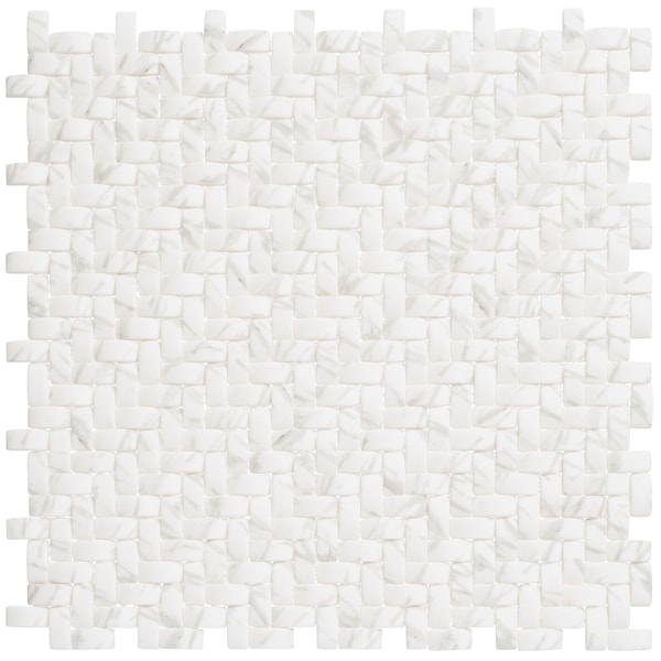 Andova Tiles SAMPLE Comfort 037 x 087 Glass Herringbone Chevron Mosaic Wall Tile SAM-ANDCOM321 - main